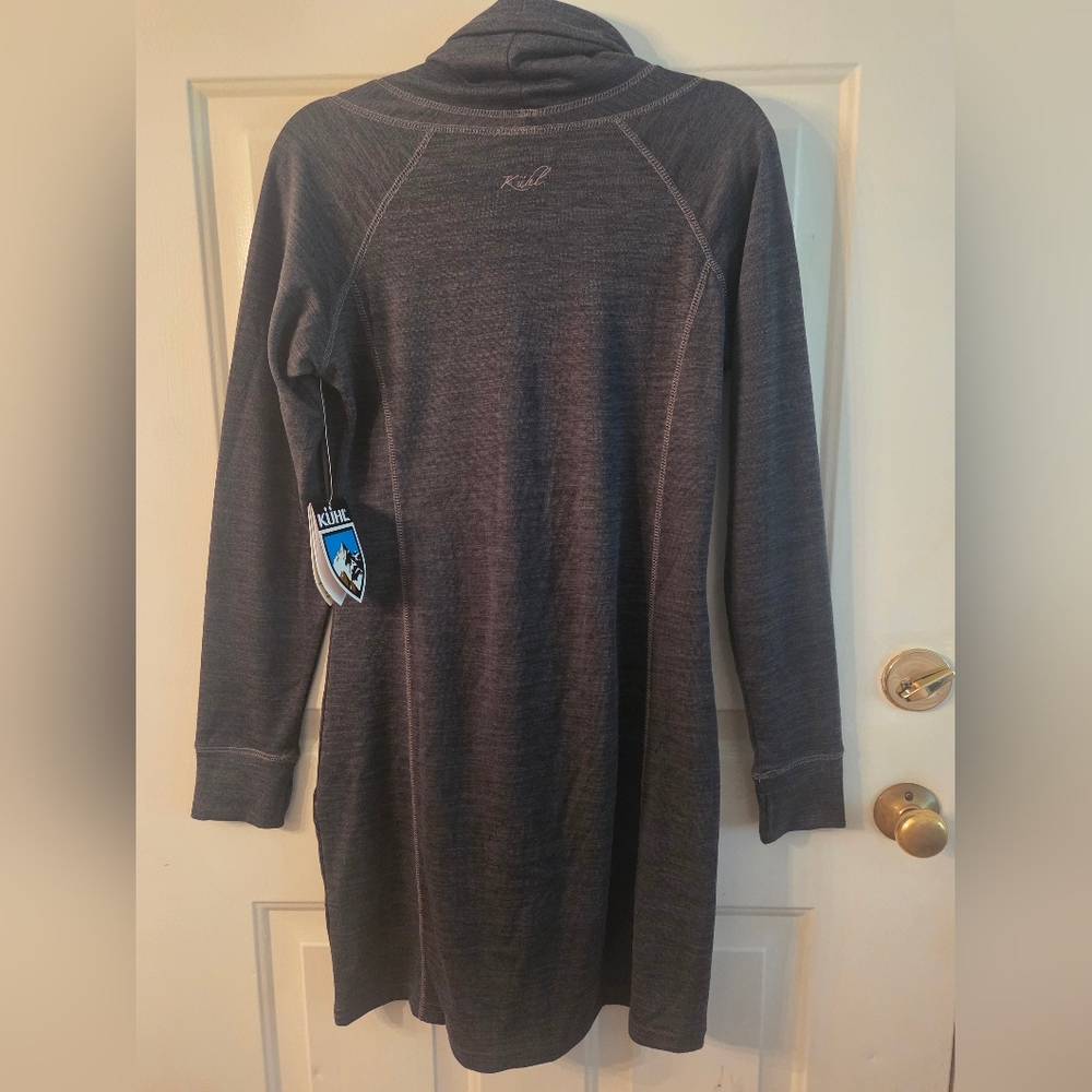NWT KUHL Lea Cowl Neck Sweater Dress in Carbon M - Picture 9 of 11